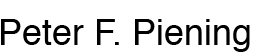 Schriftlogo Peter F.Piening